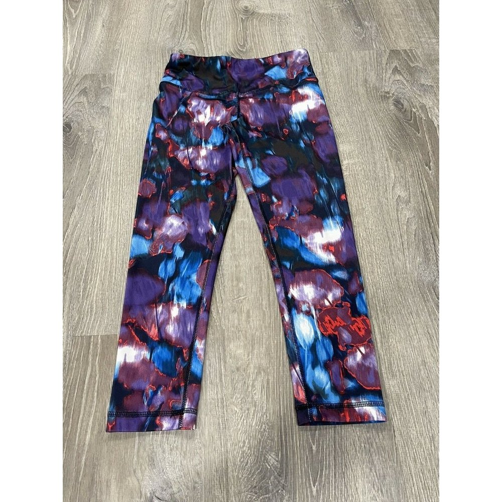 90 Degrees XS Patriotic Yoga Pants Red Purple A2